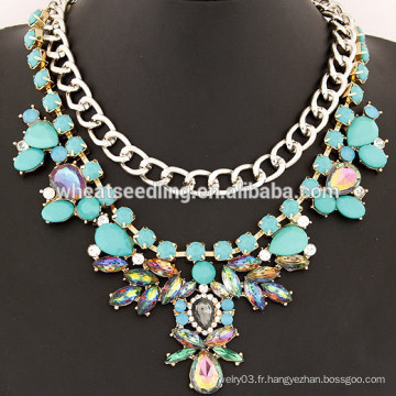 Collier de fleurs en strass fleur à la mode de 2014